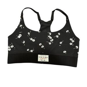 Adam Selman Sport Black White Floral Sports Bra size Small